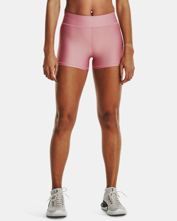 Women's HeatGear® Mid-Rise Shorty in Pink image number 0